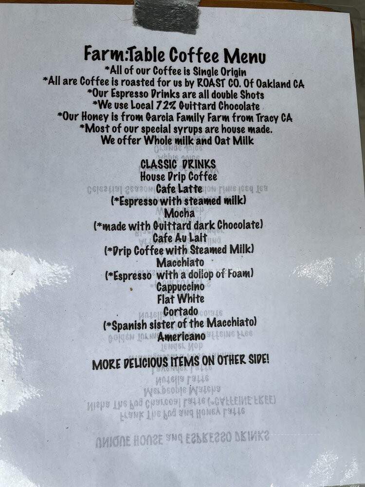 Farm:Table - San Francisco, CA menu_pic