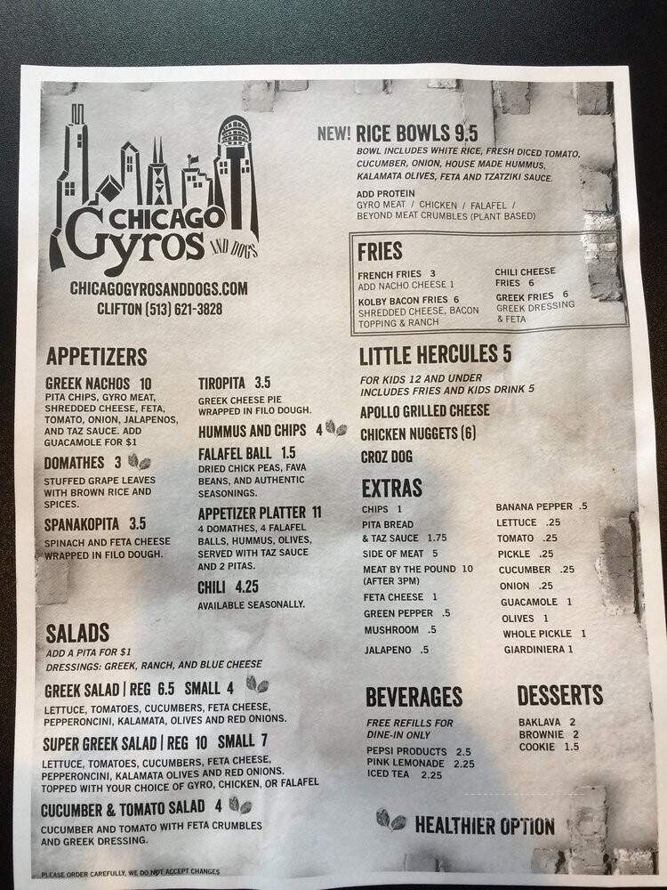 Chicago Gyros - Cincinnati, OH menu_pic