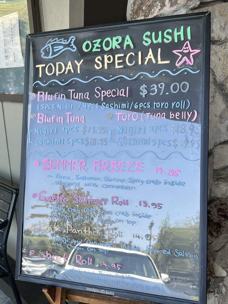 Ozora Sushi - Concord, CA menu_pic