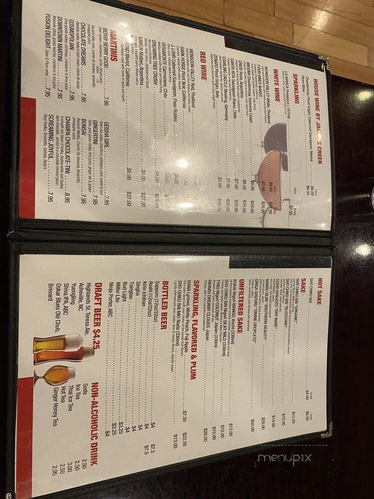 Champa Sushi and Thai - Hendersonville, NC menu_pic