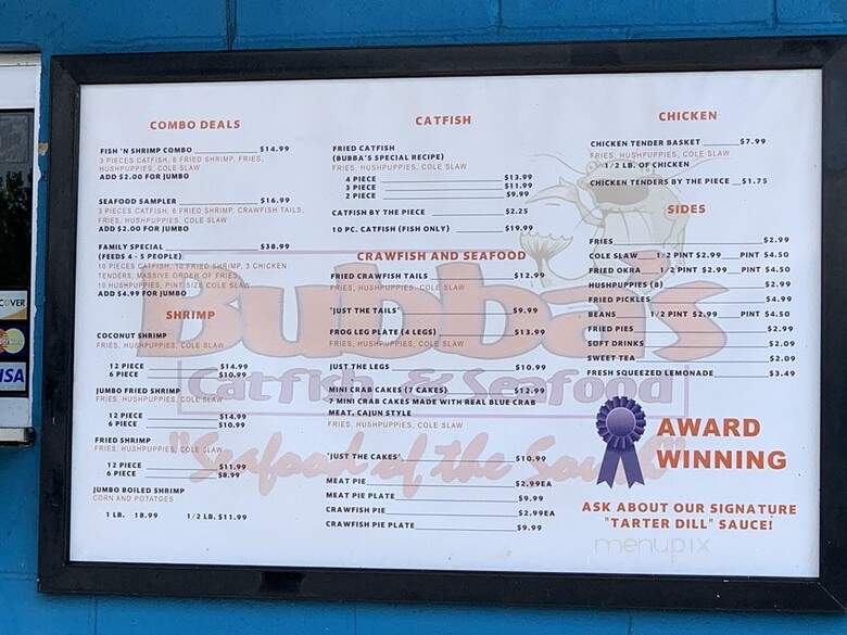 Bubba's Catfish-2-Go - Hot Springs, AR menu_pic