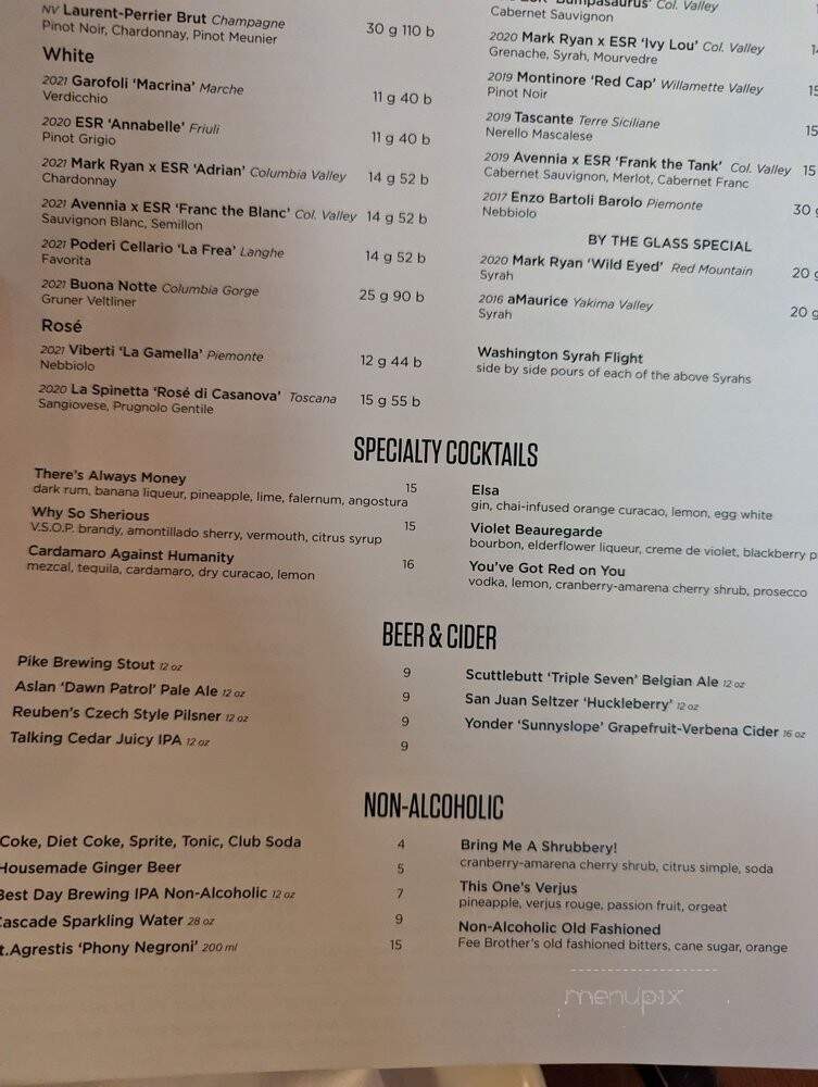 Staple & Fancy Mercantile - Seattle, WA menu_pic