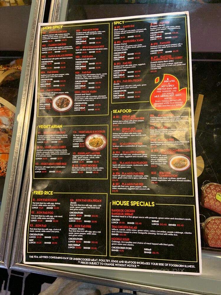 Bangkok Star - Port Huron, MI menu_pic