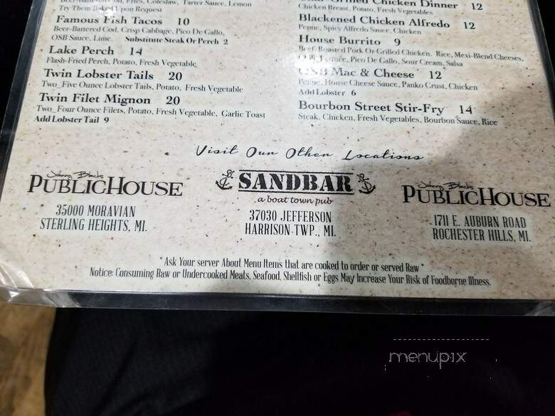 Orion Sports Bar & Grill - Lake Orion, MI menu_pic