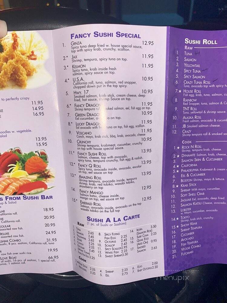 Fancy Sushi - Fernandina Beach, FL menu_pic