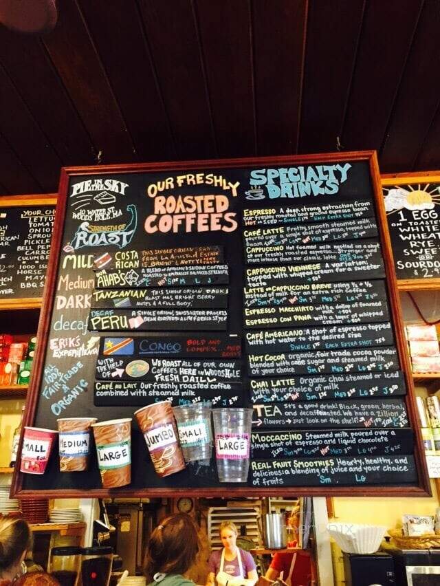 Pie in the Sky Bakery & Internet Cafe - Woods Hole, MA menu_pic
