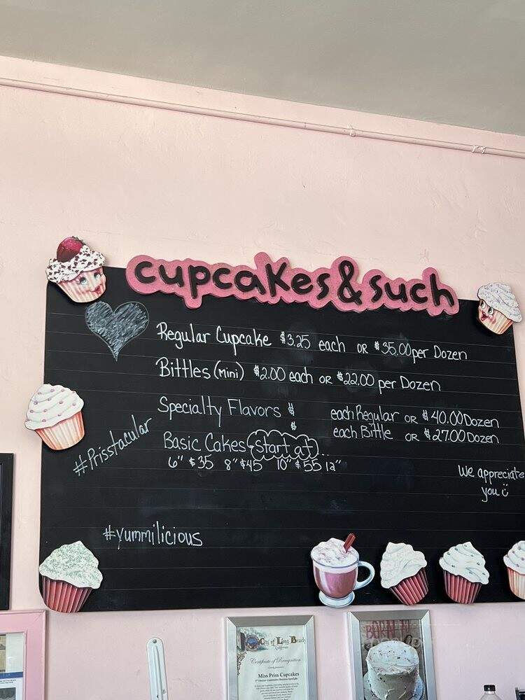 Miss Priss Cupcakes & Such - Long Beach, CA menu_pic