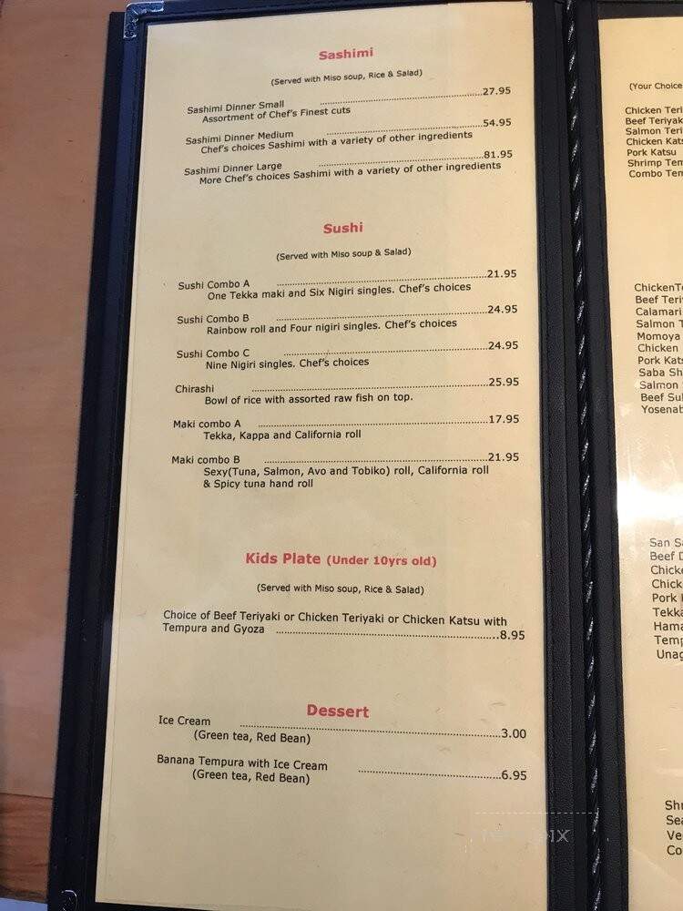 Momoya Sushi - Mountain View, CA menu_pic