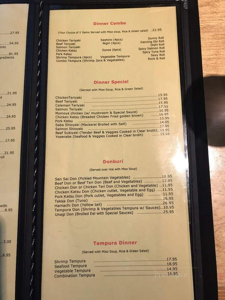 Momoya Sushi - Mountain View, CA menu_pic