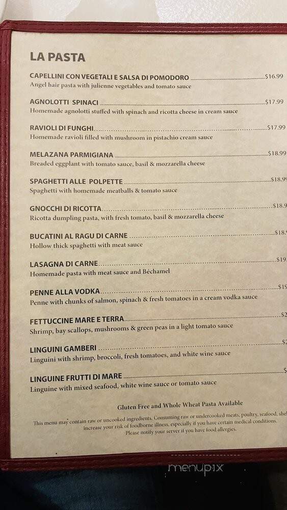 Biscotti Ristorante Italiano - Derwood, MD menu_pic