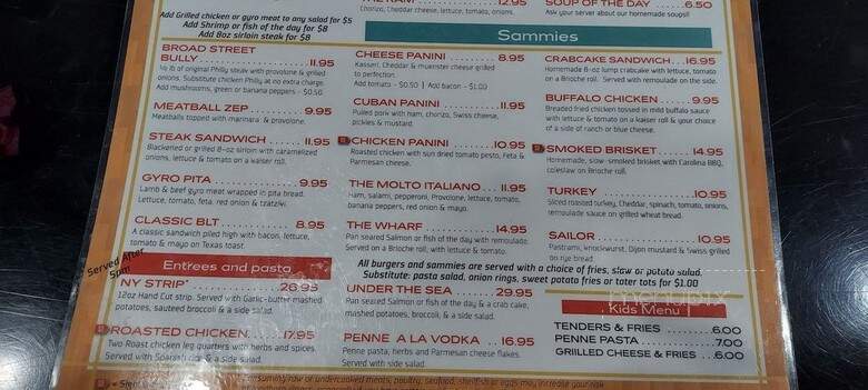 Gus' Bar & Grill - Richmond, VA menu_pic
