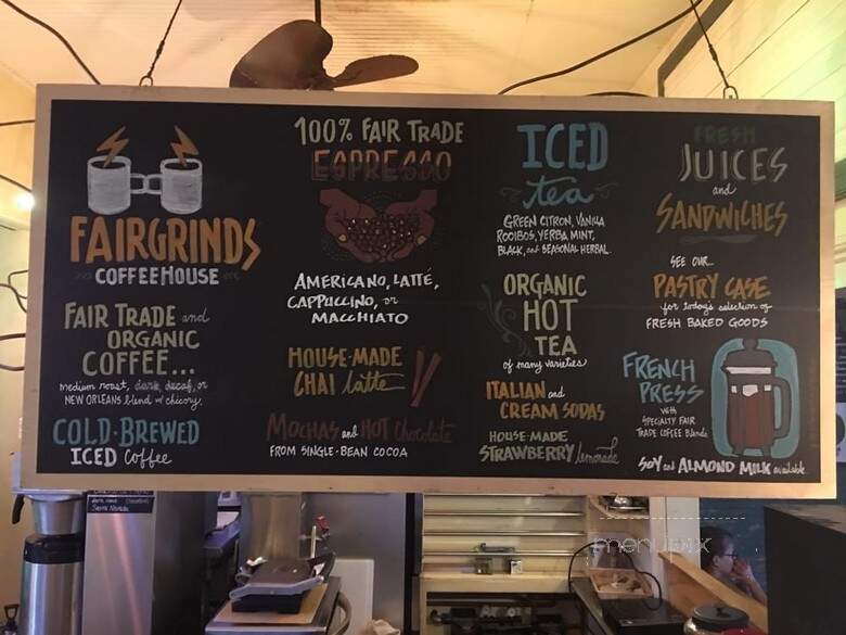 Fair Grinds Coffeehouse - New Orleans, LA menu_pic