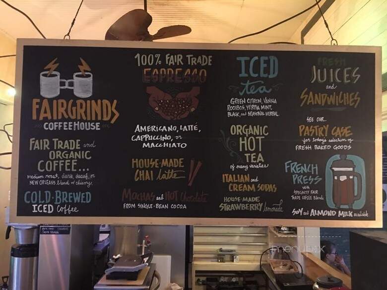 Fair Grinds Coffeehouse - New Orleans, LA menu_pic