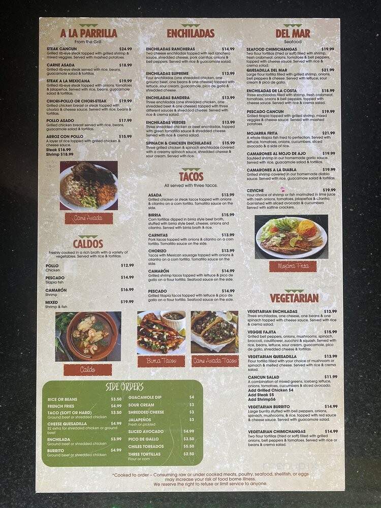 Cancun Fiesta Mexican Restaurant and Sports Bar - Virginia Beach, VA menu_pic