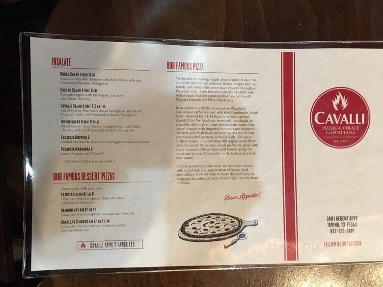Cavalli Pizza - Irving, TX menu_pic