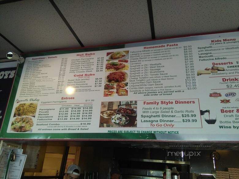 Joe's Pizza & Pasta - Lakeside, TX menu_pic
