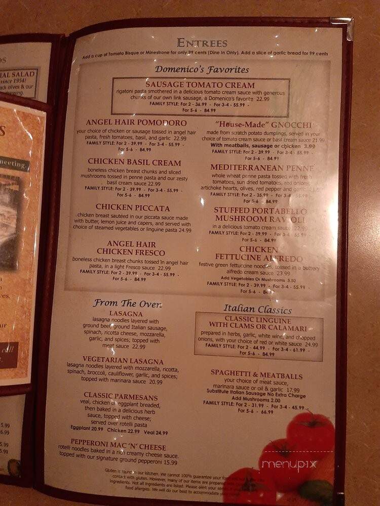 Domenico's Belmont Shore - Long Beach, CA menu_pic