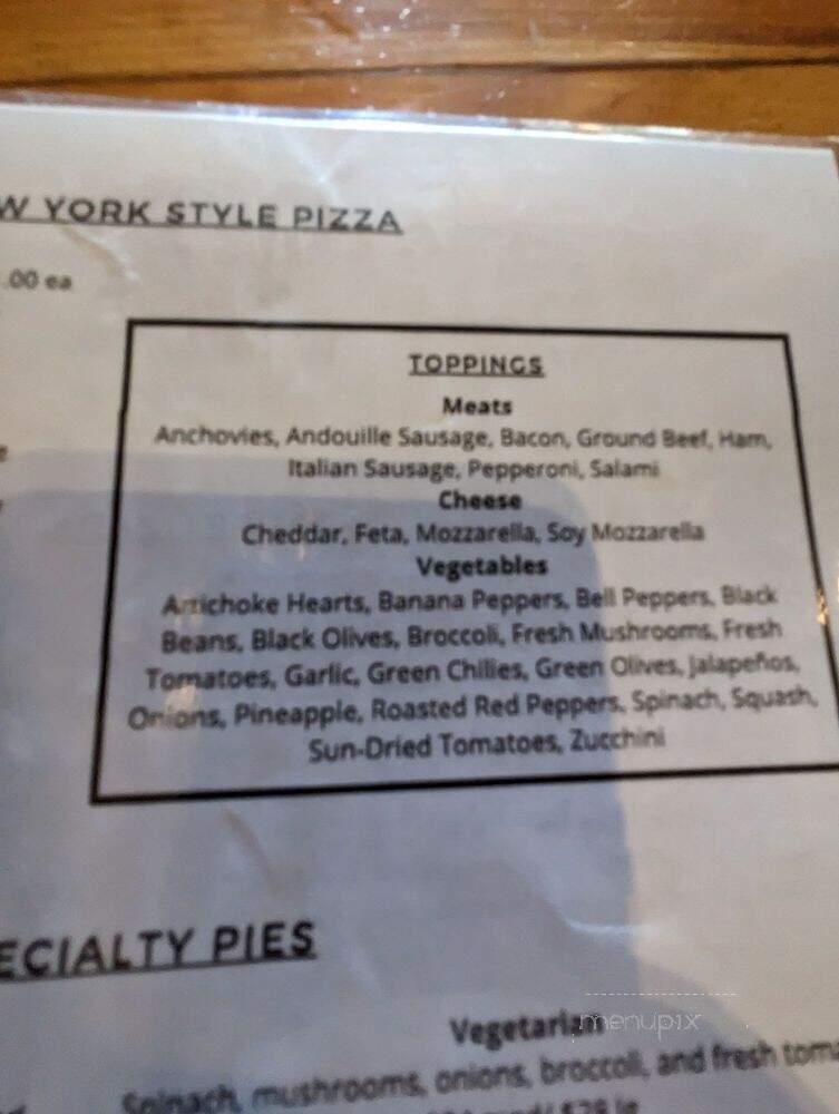 Barley's Taproom & Pizzeria - Asheville, NC menu_pic