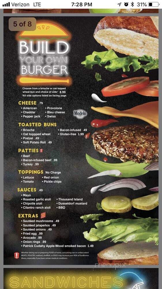 The Bar of Oshkosh - Oshkosh, WI menu_pic