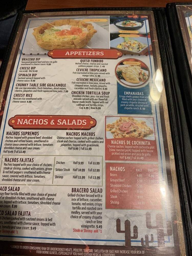 El Bracero - Clarksville, TN menu_pic