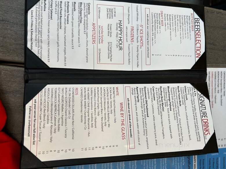 Urban Crust - Plano, TX menu_pic
