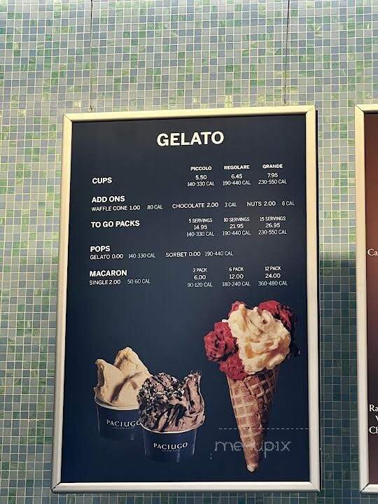 Paciugo Gelato - Dallas, TX menu_pic