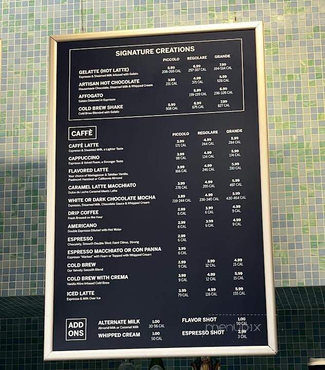 Paciugo Gelato - Dallas, TX menu_pic