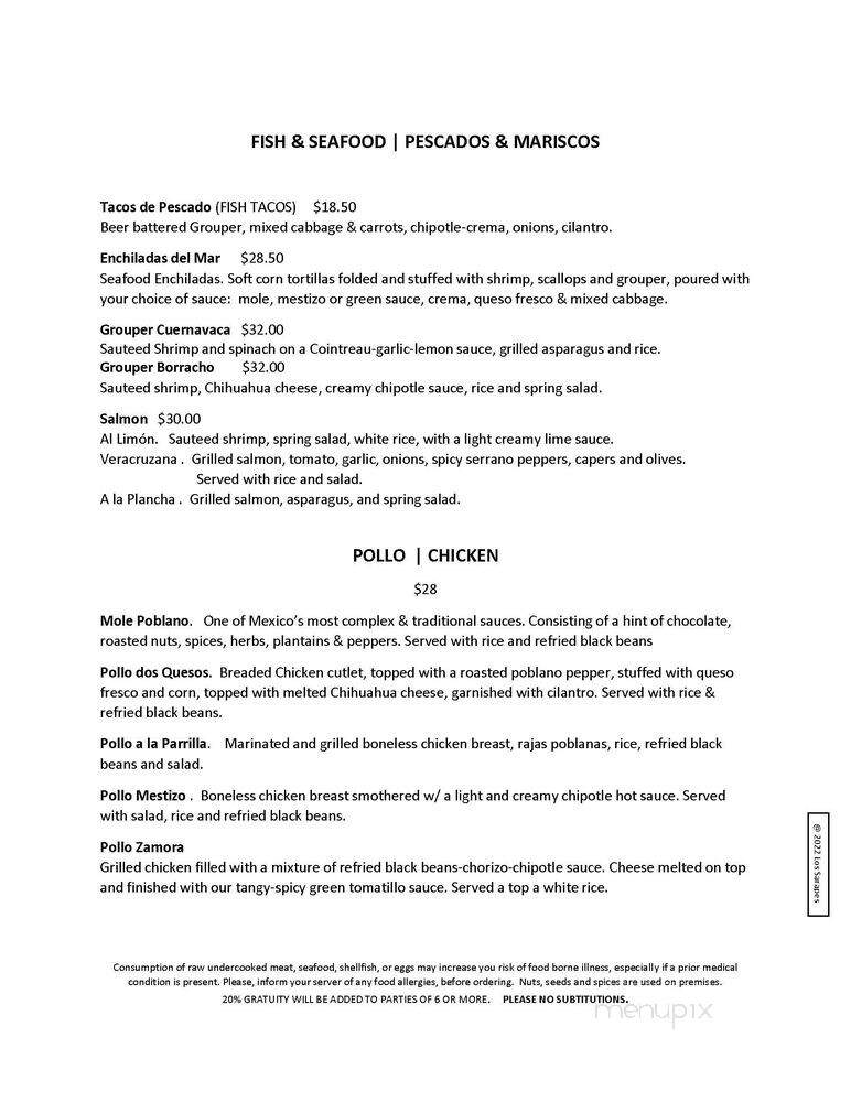 Los Sarapes - Chalfont, PA menu_pic