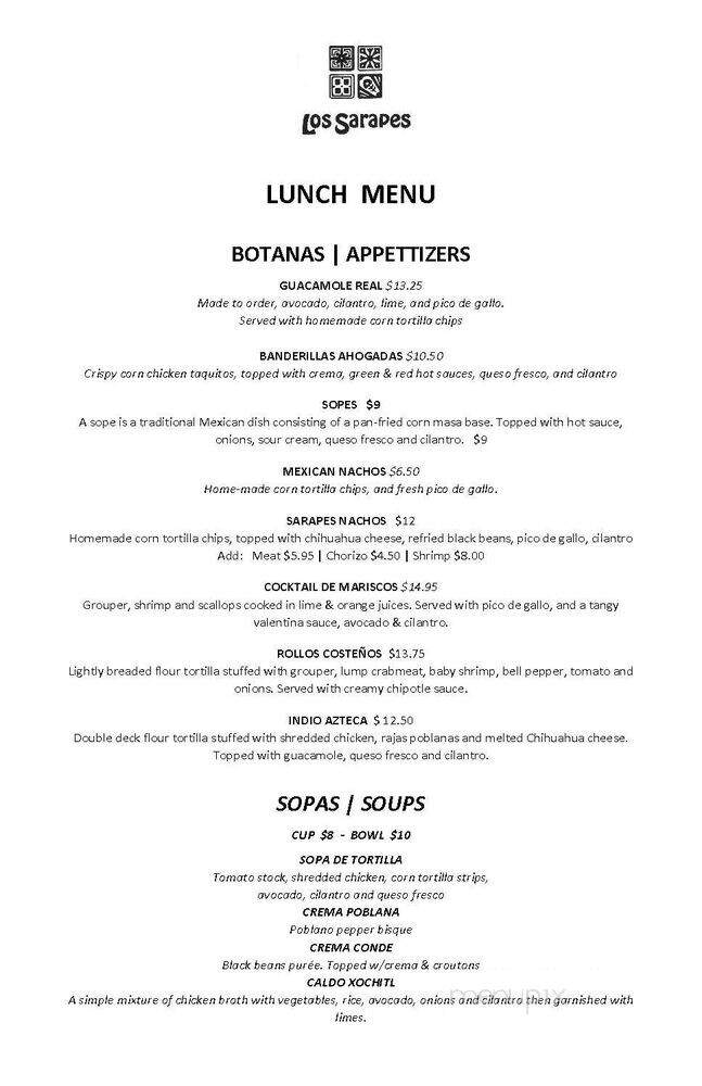Los Sarapes - Chalfont, PA menu_pic