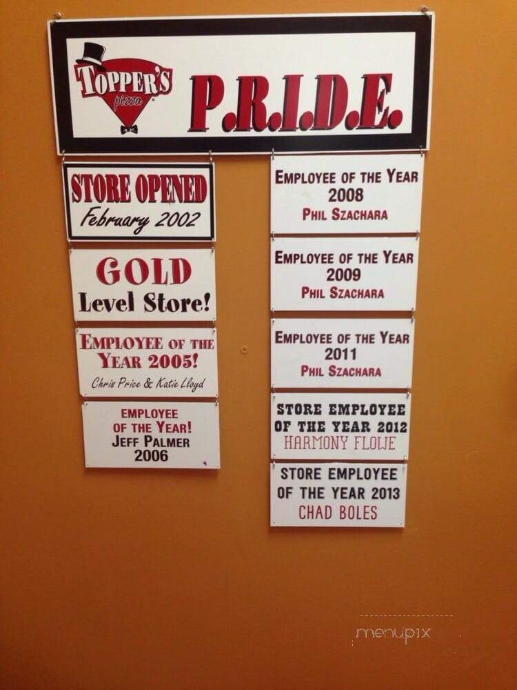 Toppers Pizza Office - Charlotte, NC menu_pic