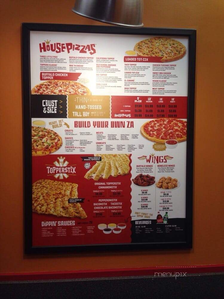 Toppers Pizza Office - Charlotte, NC menu_pic
