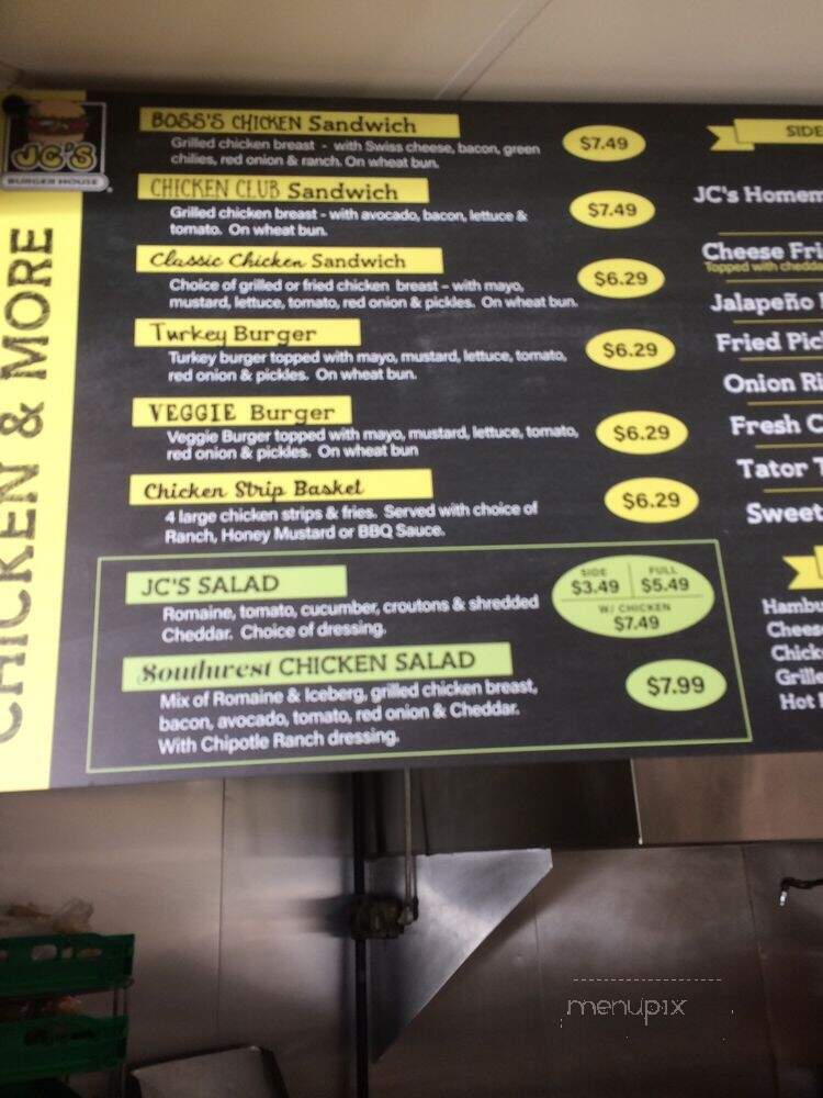 JC's Burger House McKinney - McKinney, TX menu_pic