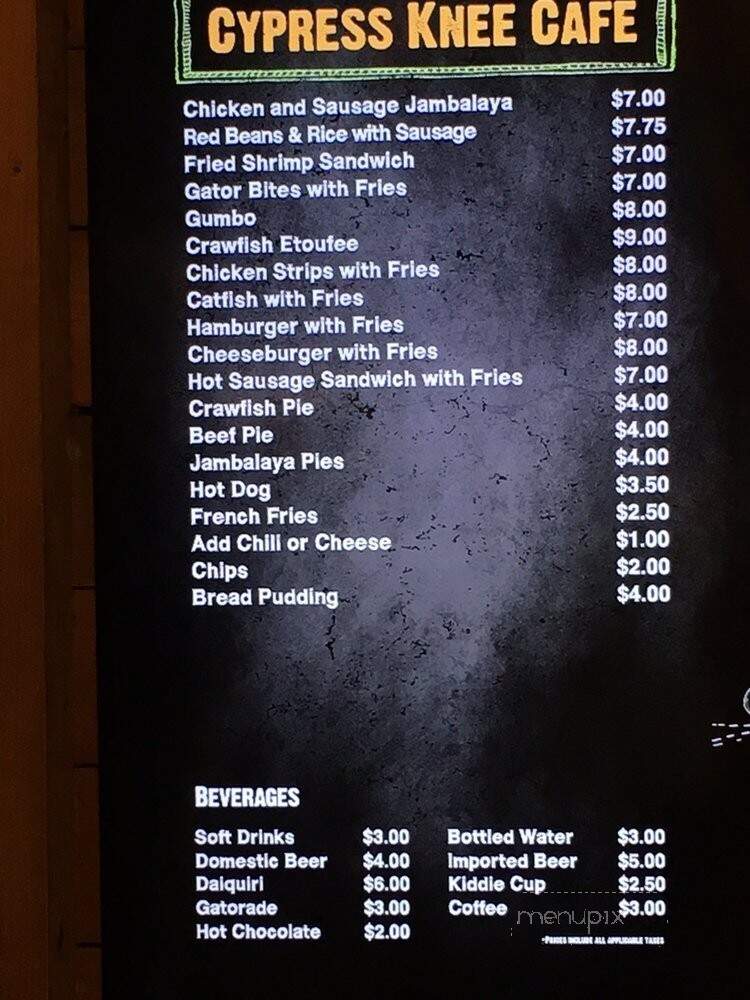 Cypress Knee Cafe at Audubon Nature Institute - New Orleans, LA menu_pic