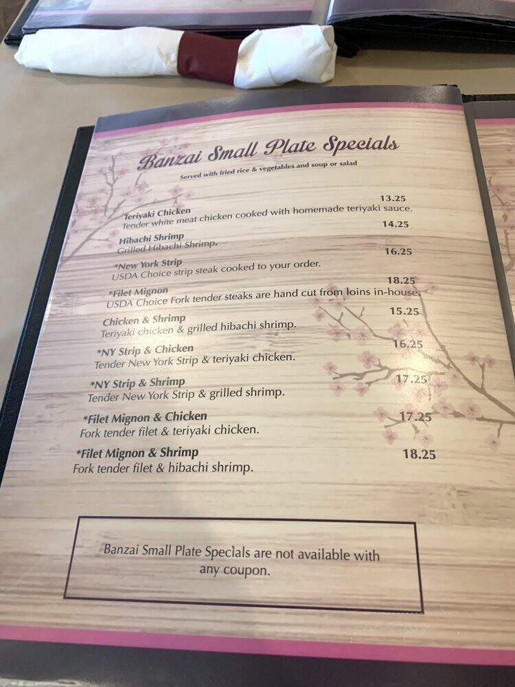 Hana Teppenyaki - Myrtle Beach, SC menu_pic