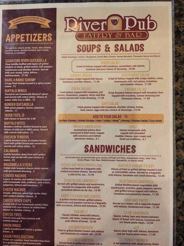 River Pub - Raleigh, NC menu_pic