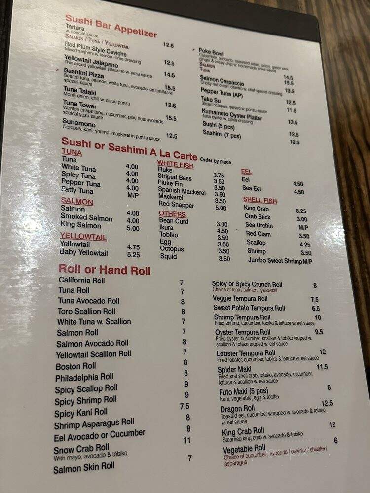 Red Plum - Mamaroneck, NY menu_pic