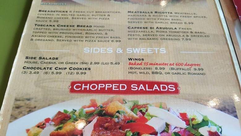 Flippers Pizzeria - Orlando, FL menu_pic