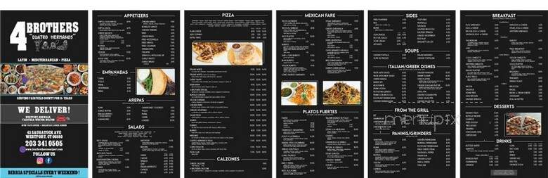 Cuatro Hermanos luncheria - Westport, CT menu_pic