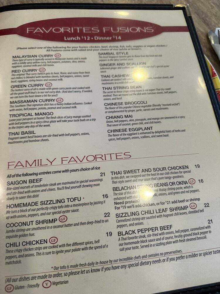 Green Papaya: Asian Fusion Cuisine - River Edge, NJ menu_pic