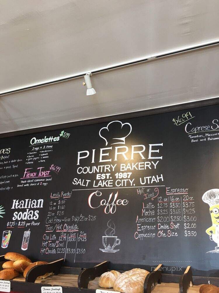Pierre Country Bakery & Cafe - Salt Lake City, UT menu_pic