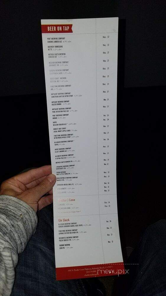 Charlie's - Redondo Beach, CA menu_pic