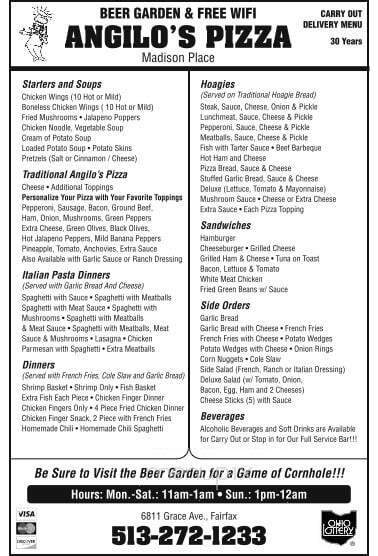 Angilo's Pizza - Monroe, OH menu_pic