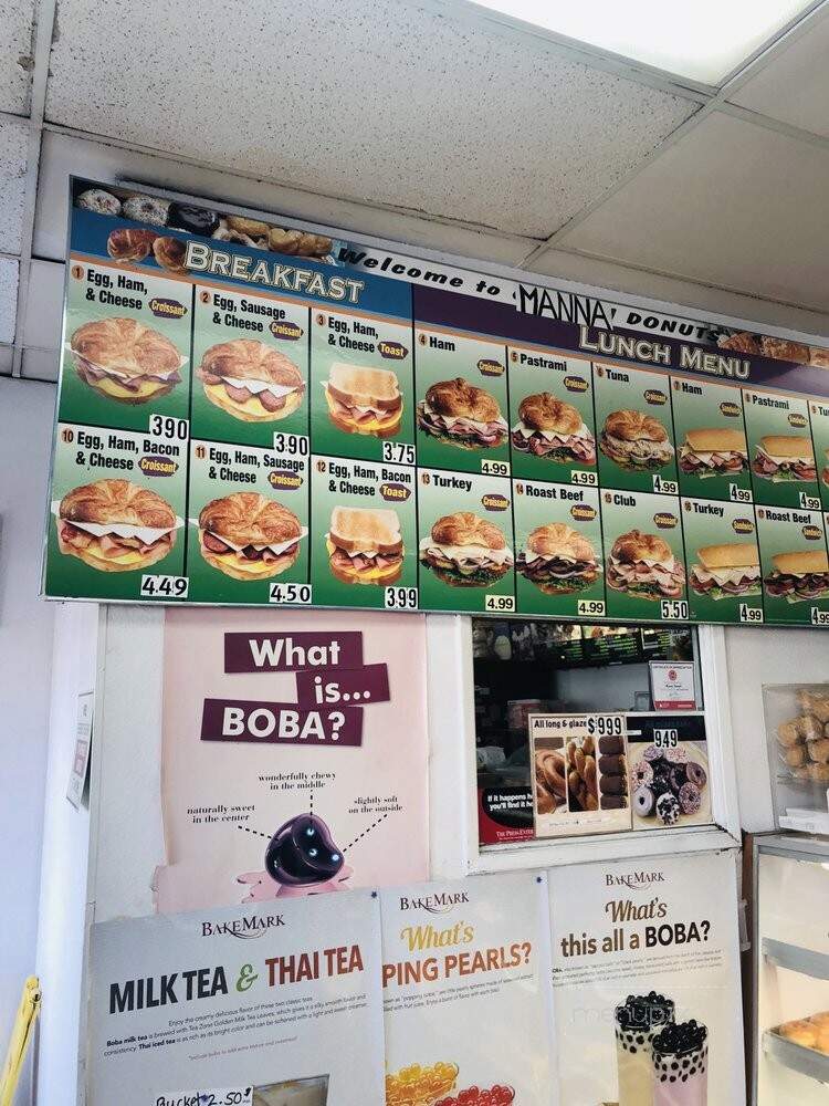 Manna Donuts - San Bernardino, CA menu_pic