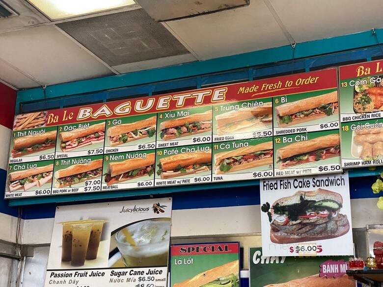 Ba Le French Sandwich & Bakery - Alhambra, CA menu_pic