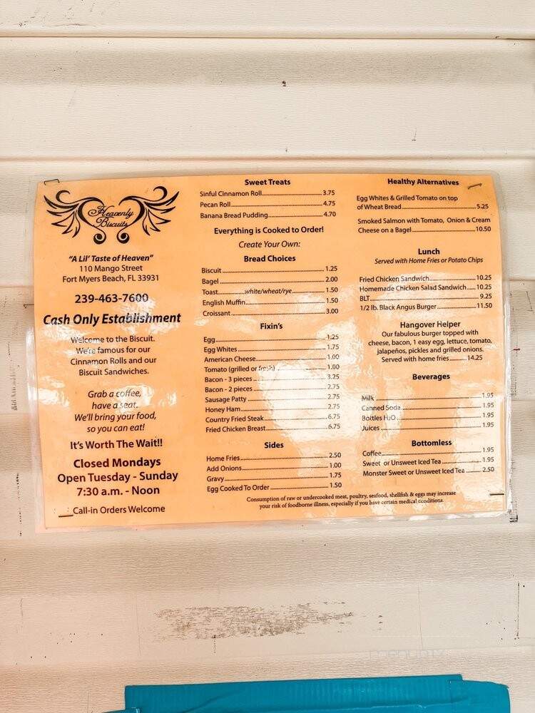 Heavenly Biscuit - Fort Myers Beach, FL menu_pic