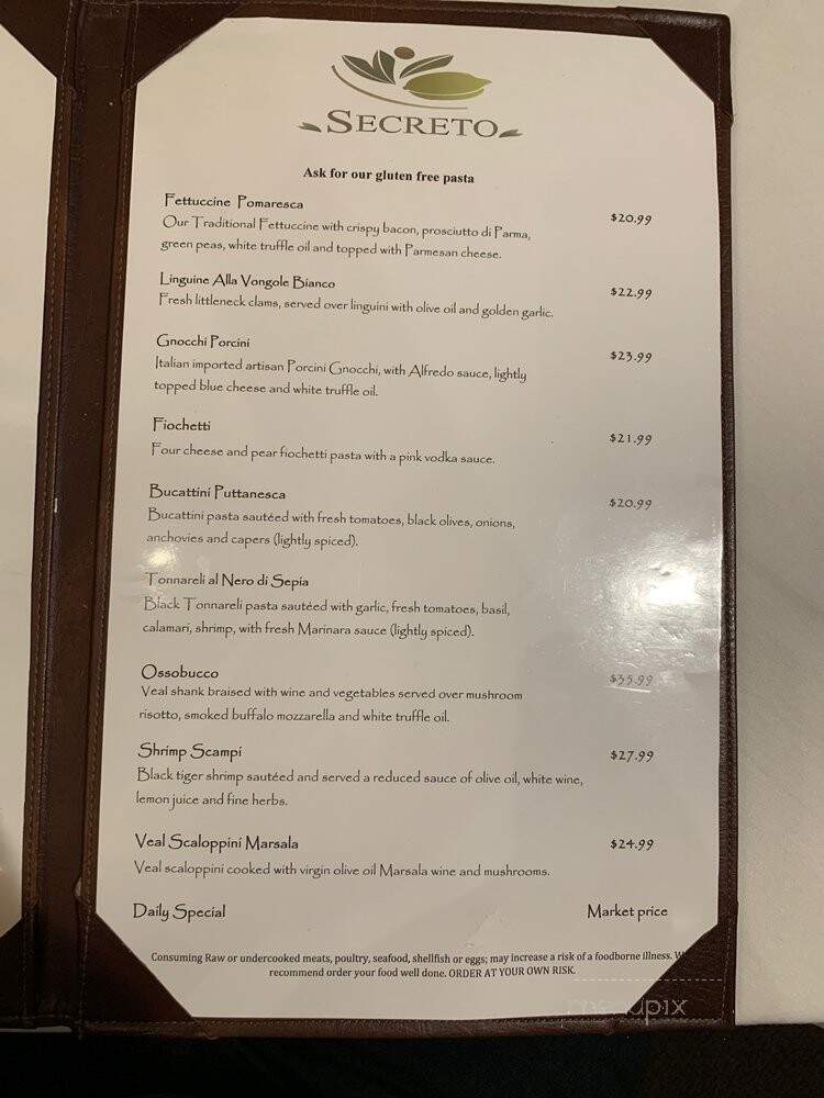Secreto - Miami, FL menu_pic