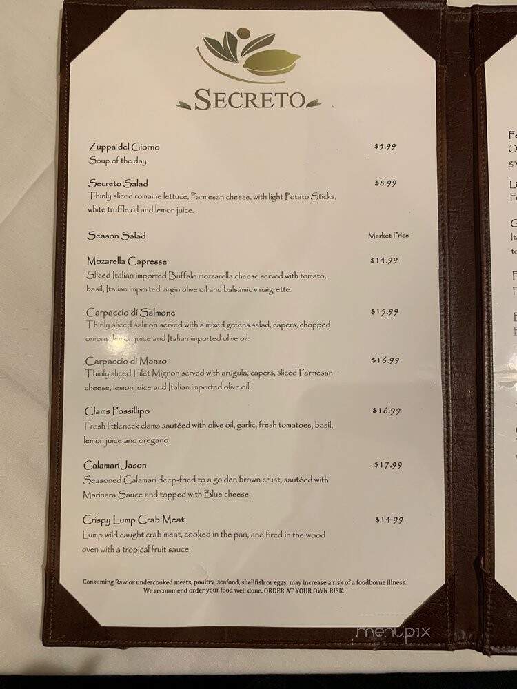 Secreto - Miami, FL menu_pic