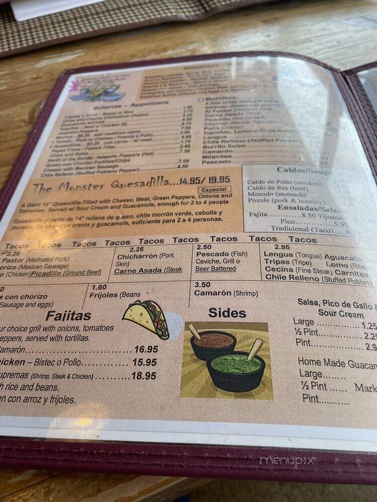 North of the Boarder - Carpentersville, IL menu_pic