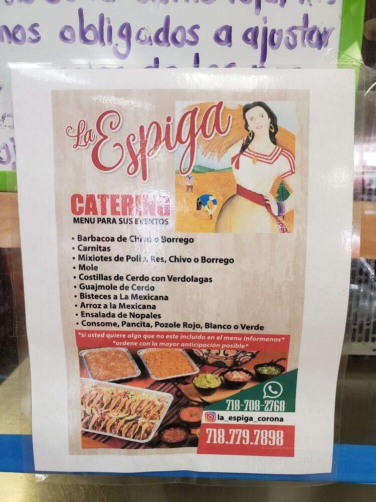La Espiga - Corona, NY menu_pic
