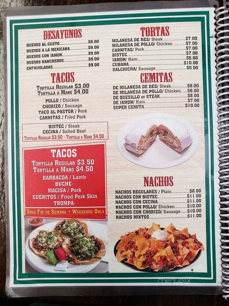 La Espiga - Corona, NY menu_pic